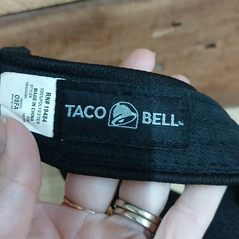 Taco Bell Official Visor Fast Food Employee Team Member Adjustable Snapback